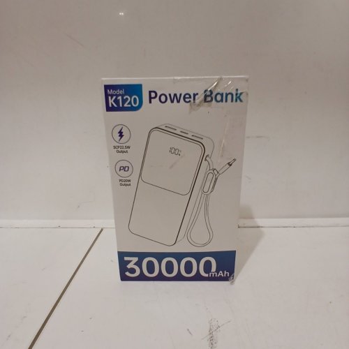 MULTI PLUG PORTABLE POWER BANK DEVICE CHARGER, 22.5W FAST CHARGING BATTERY PACK - 30,000 MAH - BLACK (MODEL: K120) image 3