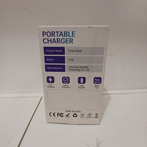 MULTI PLUG PORTABLE POWER BANK DEVICE CHARGER, 22.5W FAST CHARGING BATTERY PACK - 30,000 MAH - BLACK (MODEL: K120) image 4