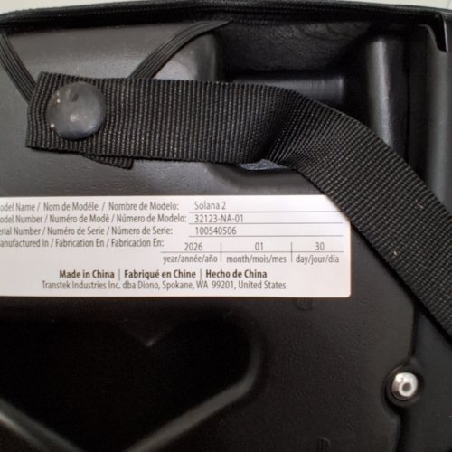 DIONO SOLANA 2 LATCH FORWARD FACING BACKLESS BOOSTER SEAT - 40LBS TO 120LBS - UP TO 63" - BLACK - (MODEL: ‎SOLANA2LATCH) image 2