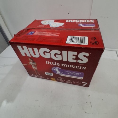 68PK HUGGIES LITTLE MOVERS BABY DIAPERS - SIZE 7 image 2