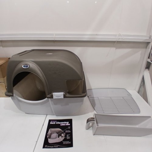 OMEGA PAW SELF-CLEANING LITTER BOX - GREY image 2