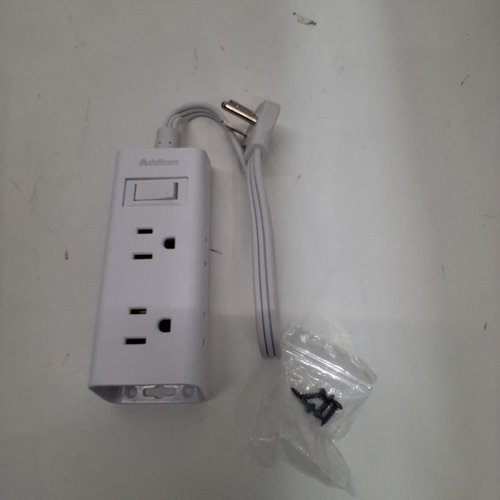 ADDTAM FLAT PLUG MINI POWER BAR WITH 6 OUTLETS - 5FT - WHITE (MODEL: AD308) image 3
