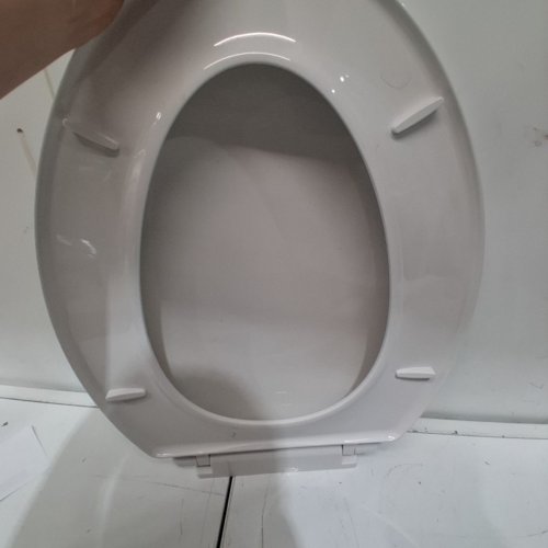 GARVEE ELONGATED SOFT CLOSE EASY CLEAN PLASTIC TOILET SEAT - 19" - WHITE - (MODEL: PHO_11GXK800) image 3