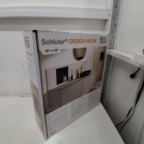SCHLUTER DESIGN ALUMINUM SHOWER NICHE - 12" X 12" - MATTE BLACK image 2