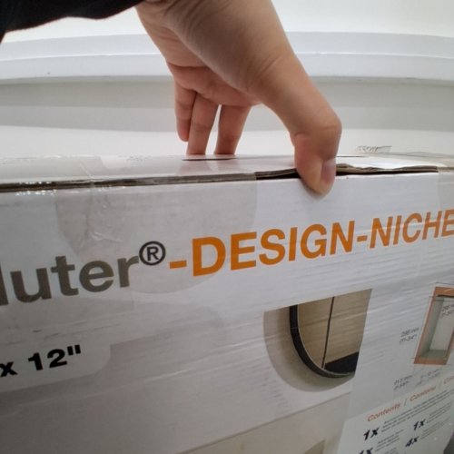 SCHLUTER DESIGN ALUMINUM SHOWER NICHE - 12" X 12" - MATTE BLACK image 4