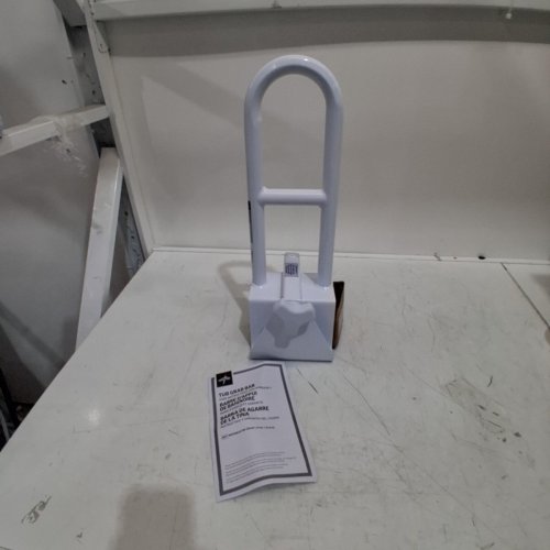 MEDLINE BATHTUB SAFETY GRAB BAR LOCKS TO SIDE OF TUB UP TO 6.5" THICK - WHITE image 3
