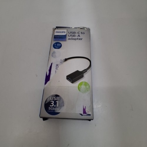 PHILIPS USB-C TO USB-A ADAPTER - USB 3.1 SPEEDS UP TO 5GBPS - 15W CHARGING - BLACK (MODEL: SWU7113A/27) image 3