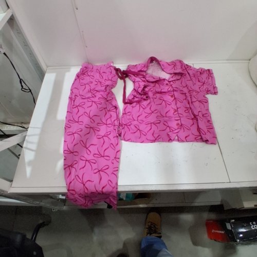 2PC WOMEN'S P.J SALVAGE COTTON JERSEY MIDNIGHT PAJAMA SET - LARGE - PINK / RED (STYLE : 1989802) image 2