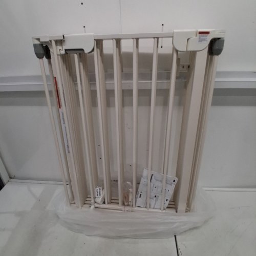 PATYWAGA 5-PANEL BABY PLAYPEN SAFETY GATE FREESTANDING WHITE METAL BARRIER - 22.8" X 29.1" PANELS - WHITE (MODEL: XY017-5P) image 2