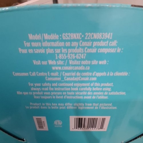 CONAIR UPRIGHT FABRIC ULTIMATE GARMENT CLOTHING STEAMER (MODEL: GS28NXC) image 5