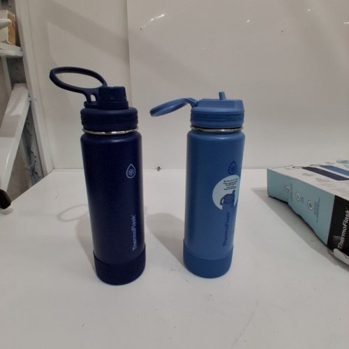 2PK THERMOFLASK LEAKPROOF INSULATED WATER BOTTLES - 24 FL OZ EACH - NAVY AND BLUE (MODEL: 2730866) image 2