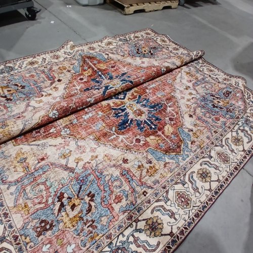 BOHO STYLE LARGE AREA RUG - 8FT X 10FT - RED/MULTICOLOR image 3