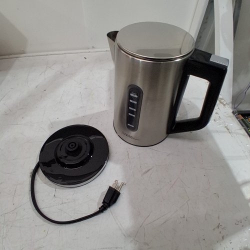 LIVING BASICS ELECTRIC KETTLE WITH LCD DISPLAY - 1.7 L - 1500W - STAINLESS STEEL AND BLACK image 3