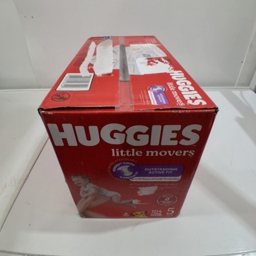104PK HUGGIES LITTLE MOVERS DIAPERS - SIZE 5 image 3