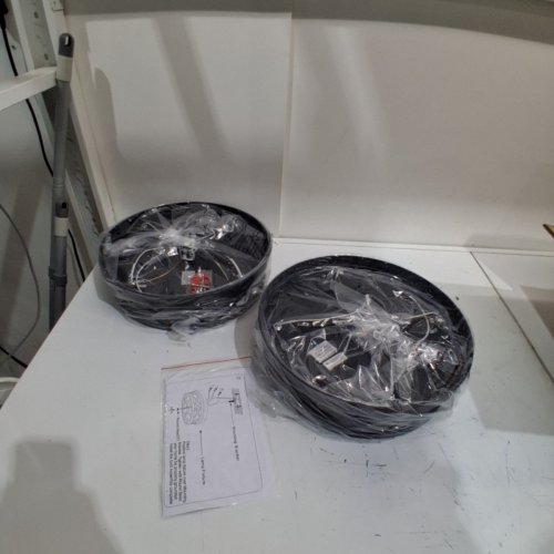 2PK XPEHK 3 LIGHT FLUSH MOUNT CEILING LIGHT FIXTURE WITH E26 BASE - 13" - 60W - 110V - BLACK (MODEL: XP26) image 2