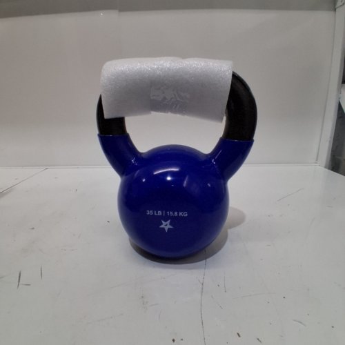 YES4ALL VINYL COATED KETTLEBELL WEIGHT - 35LBS - BLUE image 2