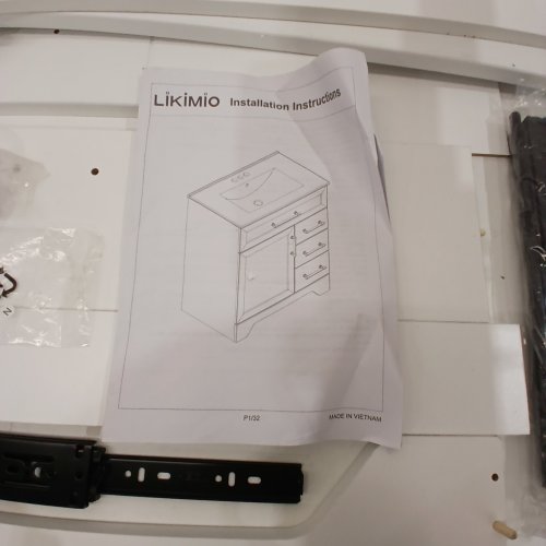 LIKIMIO BATHROOM VANITY WITH SINK - 30" - WHITE (MODEL: HK-KZXST-23) image 9