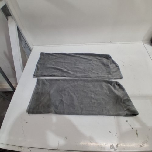 2PC COUCH ARMREST COVERS FABRIC PANELS - GRAY image 2