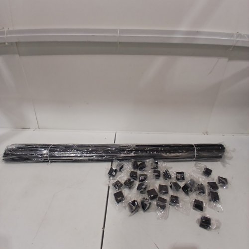 30PK WROUGHT IRON PLAIN BAR DECK/STAIRCASE BALUSTERS WITH BALUSTER SHOES - 1/2" X 44" - BLACK image 2