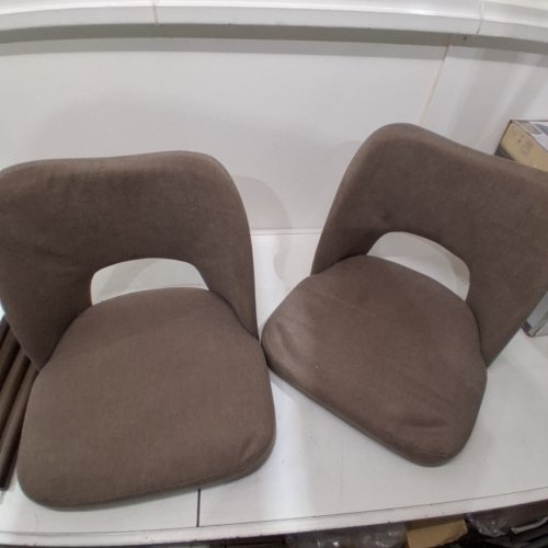 2PK MODERN UPHOLSTERED CHAIR - BROWN image 3