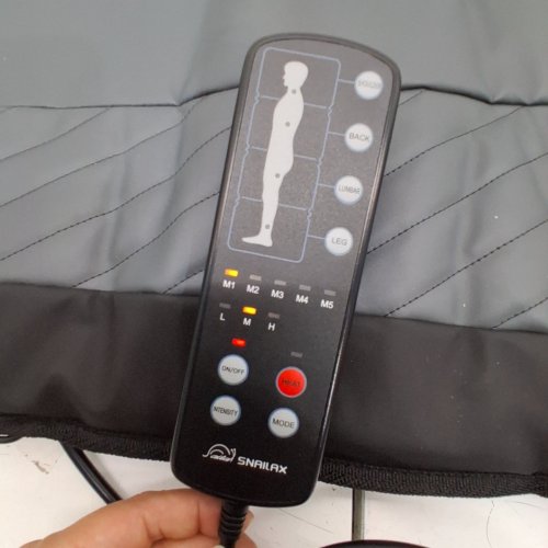 SNAILAX FULL BODY MASSAGE MAT & MOVABLE SHIATSU NECK MASSAGER PILLOW - 70" X 24" - GREY/BLACK (MODEL: SL-336) image 2