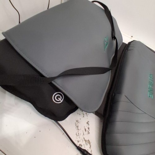 SNAILAX FULL BODY MASSAGE MAT & MOVABLE SHIATSU NECK MASSAGER PILLOW - 70" X 24" - GREY/BLACK (MODEL: SL-336) image 5