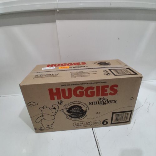 108PK HUGGIES LITTLE MOVERS OUTSTANDING ACTIVE FIT DISPOSABLE BABY DIAPERS - SIZE 6 (35LB+) image 2