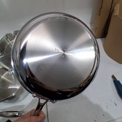 12PC LAGOSTINA FORTE STAINLESS STEEL POTS AND PAN SET - STAINLESS STEEL - (MODEL: L933619212) image 4