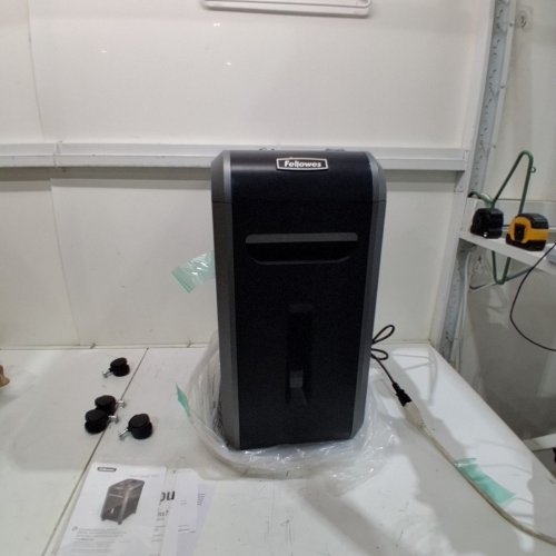 FELLOWS POWERSHRED99CI CROSS CUT PAPER SHRED WITH SILENT SHREDDING TECHNOLOGY - 9 GAL - BLACK/SILVER - (MODEL:3229902) image 4