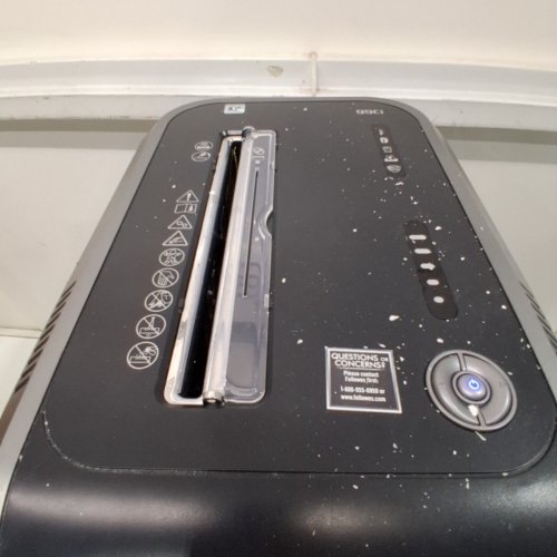 FELLOWS POWERSHRED99CI CROSS CUT PAPER SHRED WITH SILENT SHREDDING TECHNOLOGY - 9 GAL - BLACK/SILVER - (MODEL:3229902) image 5