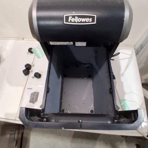 FELLOWS POWERSHRED99CI CROSS CUT PAPER SHRED WITH SILENT SHREDDING TECHNOLOGY - 9 GAL - BLACK/SILVER - (MODEL:3229902) image 6