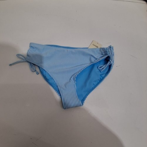 WOMEN'S GEORGE SIDE-TIE SCOOP BIKINI BOTTOM - SMALL - BLUE / WHITE STRIPED (STYLE: GRS68071DS) image 2
