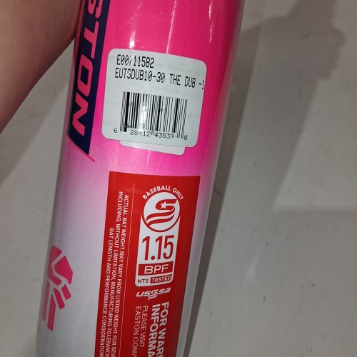 2026 EASTON THE DUB -5 USSSA BASEBALL BAT - 20 OZ, 30" - PINK/YELLOW (MODEL: EUT6DUB10-30) image 4
