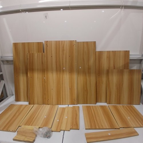 LARGE RECORD PLAYER TURNTABLE STAND WITH STORAGE - 32.5" X 15.75" X 31.5" - BROWN/WOOD (MODEL: HY-LCD-WOOD-01) image 2