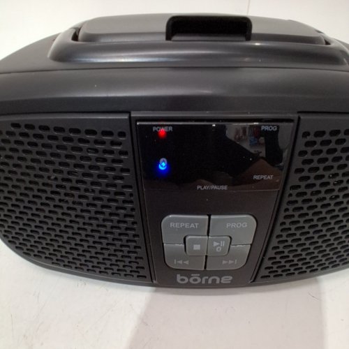 BORNE 4-IN-1 BLUETOOTH CD BOOMBOX WITH AM/FM RADIO - BLACK (MODEL: PRCD685B) image 2