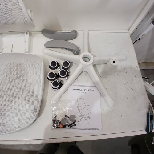 BESTOFFICE BREATHABLE OFFICE CHAIR WITH ARM RESTS - WHITE (MODEL: 0C-2798-WHITE) image 3