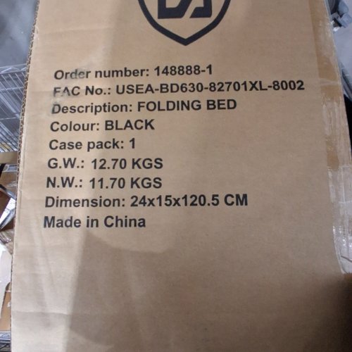 EVER ADVANCED EXTRA WIDE CAMPING COT FOR ADULTS WITH CARRY BAG SUPPORT TO 550 LBS - BLACK image 2