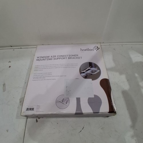 IVATION EASY-INSTALL AIR CONDITIONER SUPPORT BRACKET MOUNT - 200LB MAX - WHITE image 2