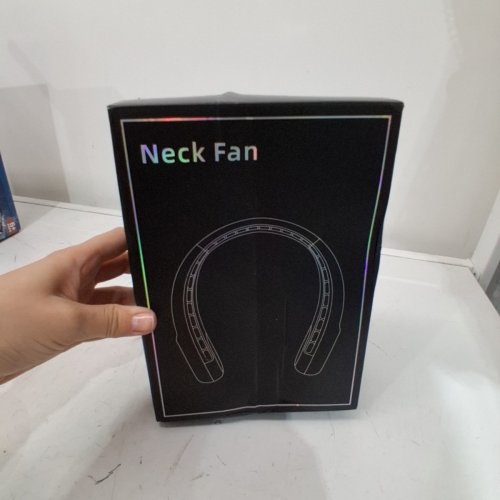 KIDEE PORTABLE RECHARGEABLE NECK FAN WITH LED DISPLAY - NAVY image 5