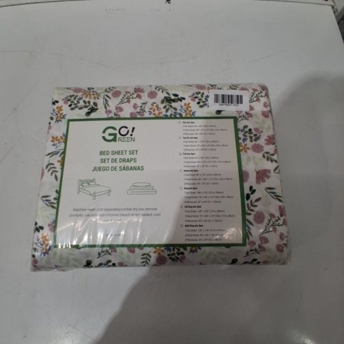 4PC GO! GREEN FLORAL BED SHEET SET - FULL SIZE - MULTICOLOR image 2