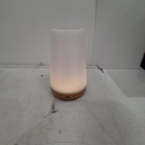 RECHARGEABLE LED CORDLESS WATERPROOF LAMP WITH REMOTE - 6" - WHITE/WOOD image 2