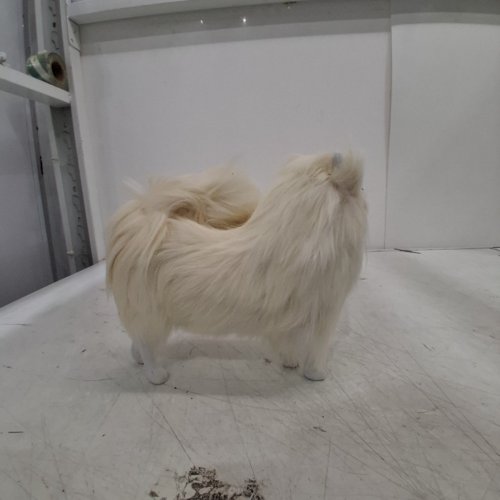 FAUX POMERANIAIN REALISTIC DOG MODEL - 10" - WHITE image 4