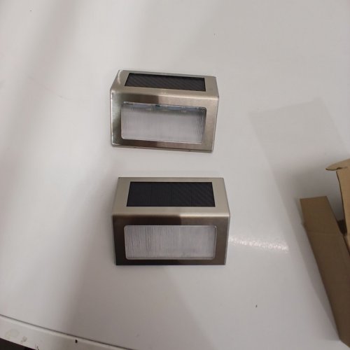 2PK JACKY LED SOLAR STEP LIGHTS - 30 LIGHTS - SILVER image 2