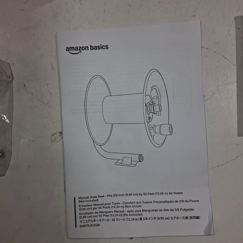 AMAZONBASICS MANUAL HOSE REEL - FITS 3/8" HOSE UP TO 50FT LONG - BLACK (MODEL: ‎H800079-WO) image 3