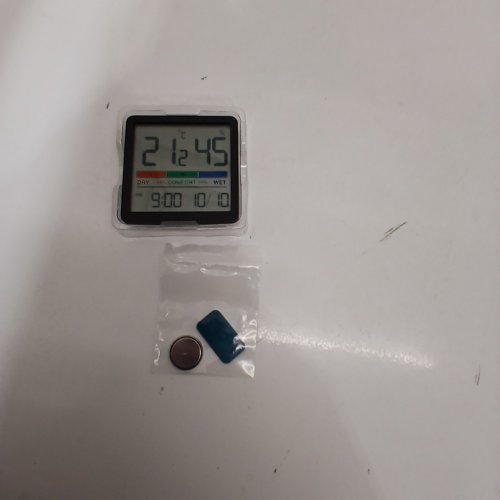 NOKLEAD TEMPERATURE AND HUMIDITY MONITOR WITH CLOCK - BLACK - (MODEL: NK5253) image 2