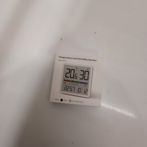 NOKLEAD TEMPERATURE AND HUMIDITY MONITOR WITH CLOCK - BLACK - (MODEL: NK5253) image 3