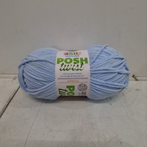 LIONBRAND COVER STORY POSH TWIST YARN - 200G - BLUEBERRY SMOOTHIE / LIGHT BLUE image 2