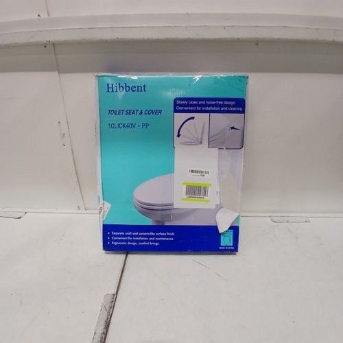 HIBBENT PREMIUM ONE CLICK RELEASE SLOW CLOSE ELONGATED TOILET SEAT WITH COVER - 18.5" - WHITE (MODEL: 1CLICK40V) image 4