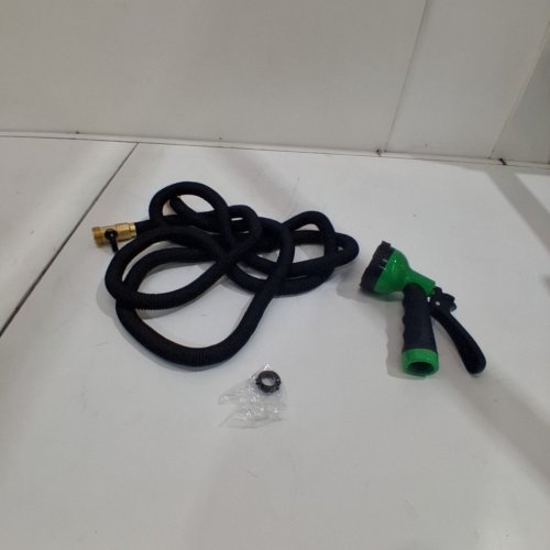 TOYTEXX GARDEN EXPANDABLE GARDEN HOSE WITH 8 FUNCTION NOZZLE -25FT (3/4")- BLACK/ GREEN (ITEM: JB25) image 2