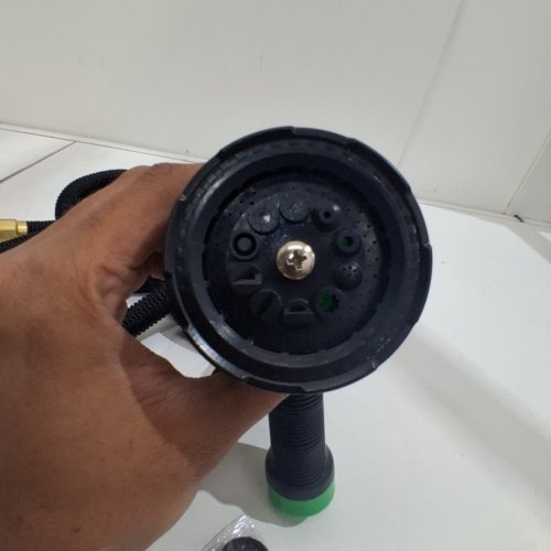 TOYTEXX GARDEN EXPANDABLE GARDEN HOSE WITH 8 FUNCTION NOZZLE -25FT (3/4")- BLACK/ GREEN (ITEM: JB25) image 3